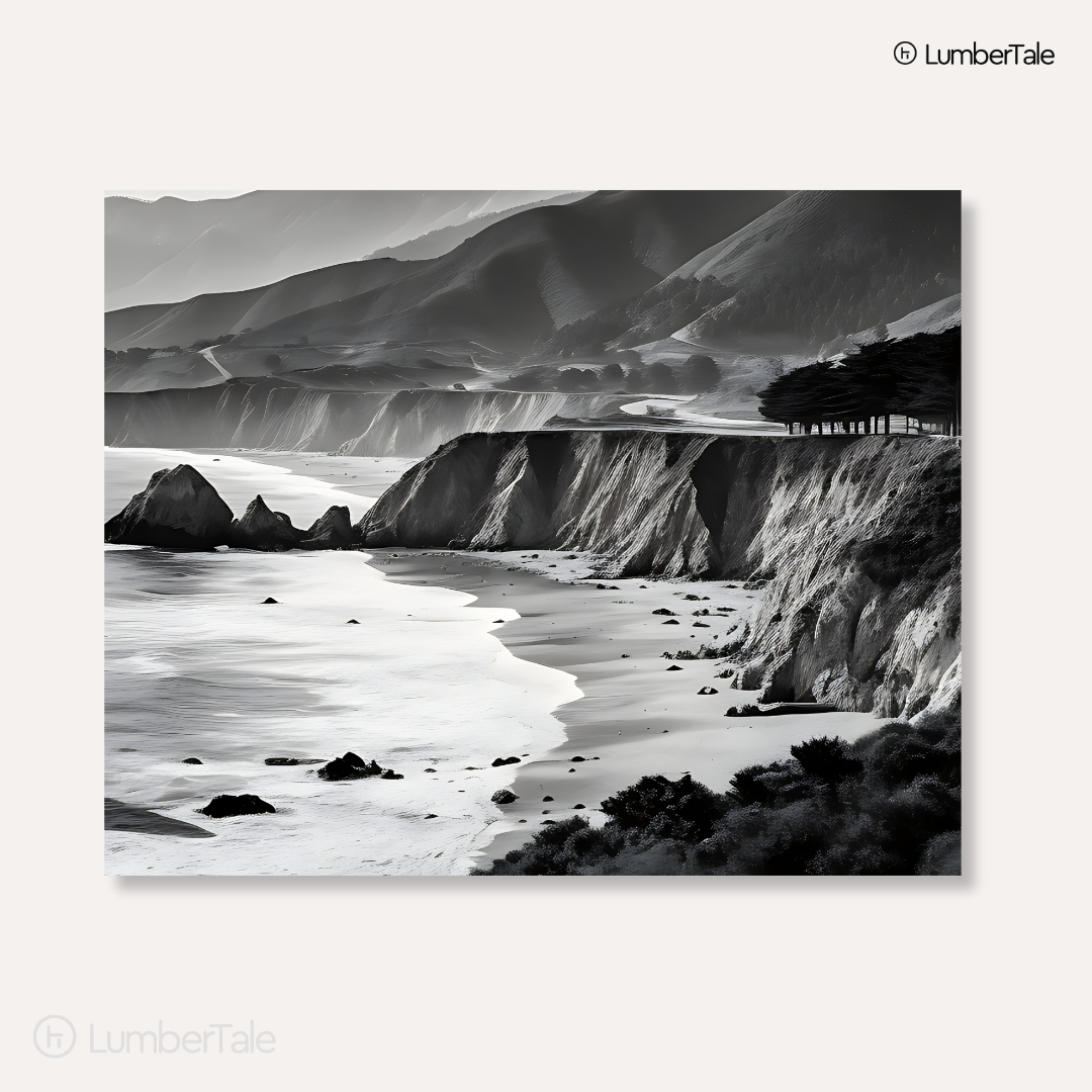 Cliff Hanger – Moody Coastal Portrait on Stretched Canvas
