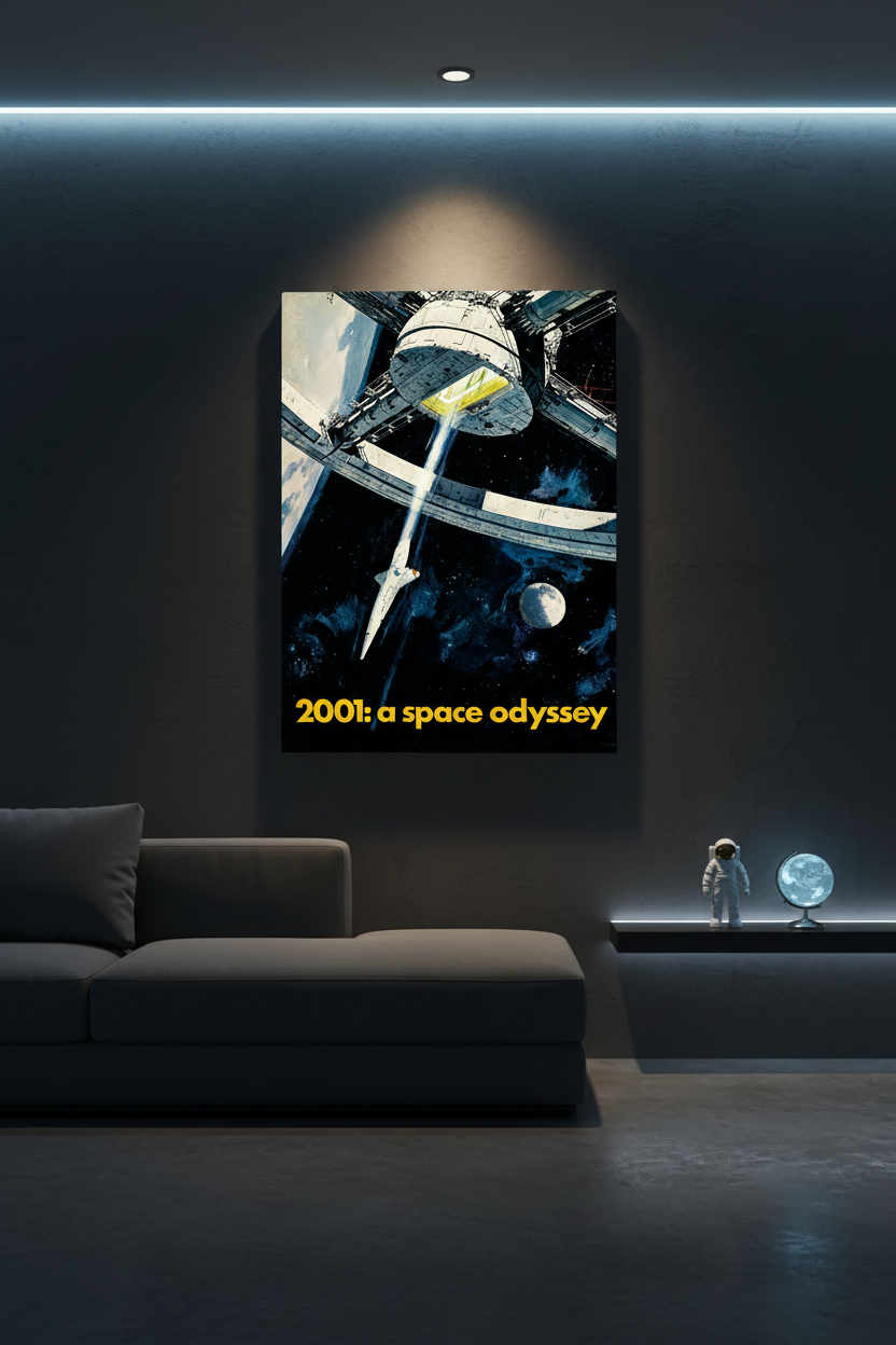 2001 Space Odyssey Canvas Sci-Fi Room Mockup V2