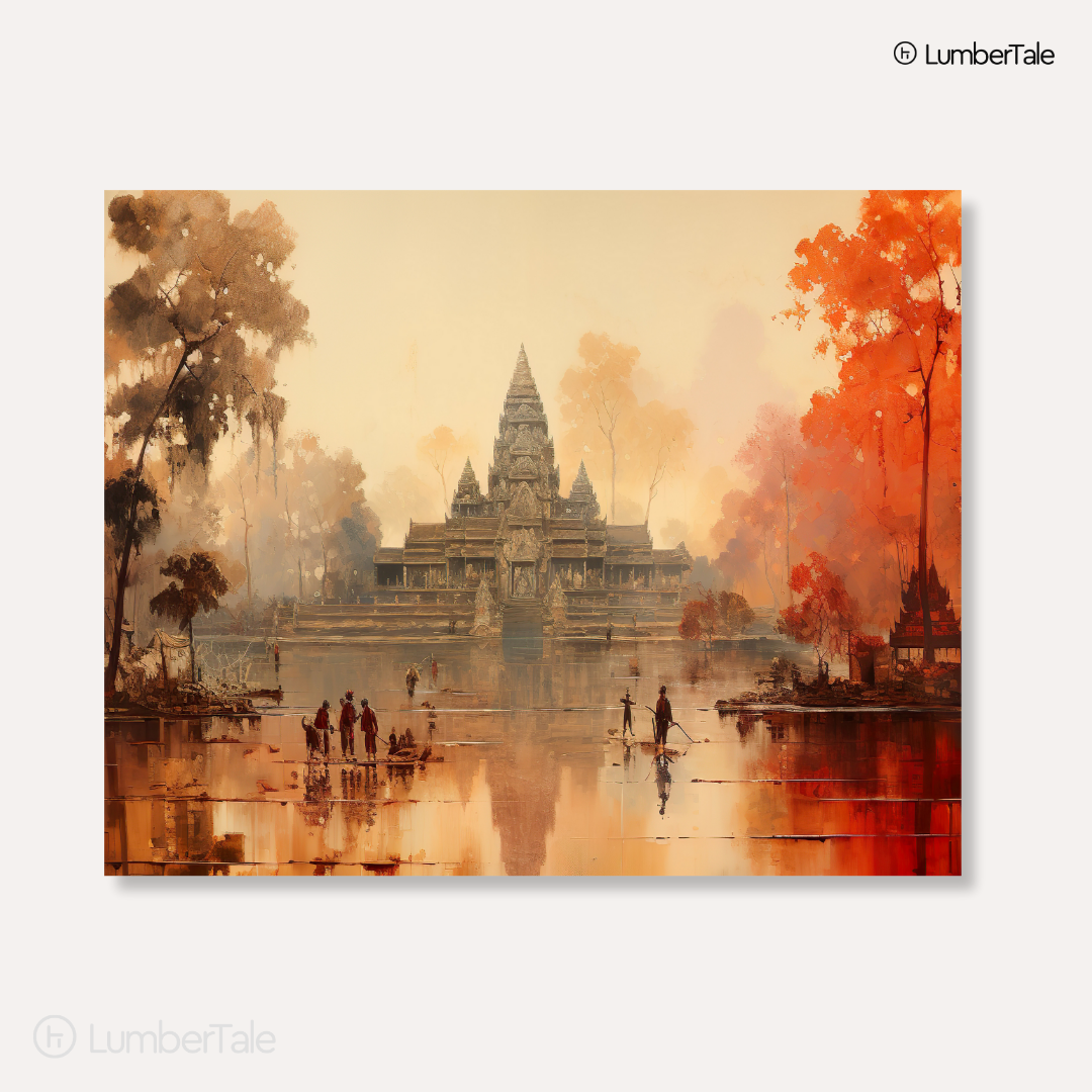 Temple Tantrums – Tranquil Tales on Stretched Canvas