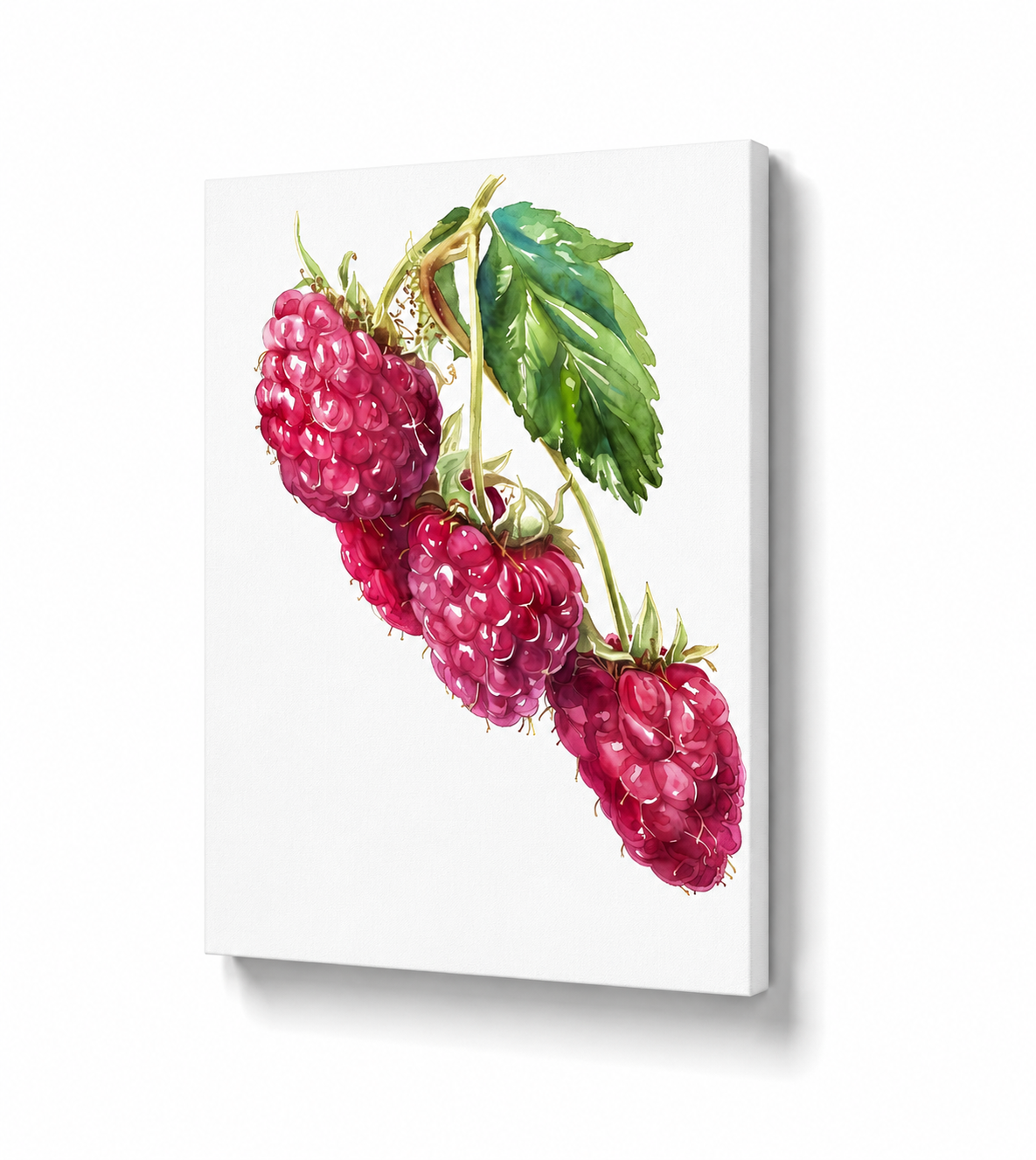 Raspberry Canvas Wall Art – Home Bar Décor Print- Stretched Canvas