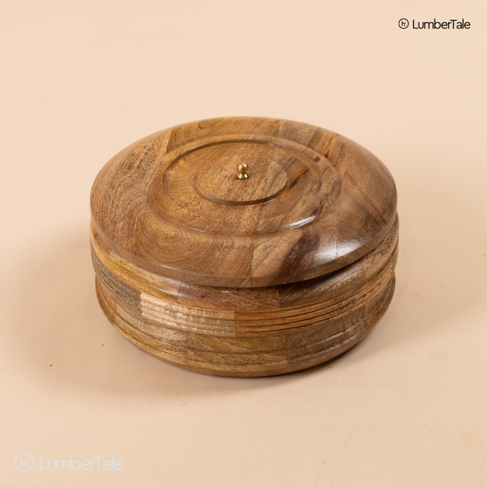 Pure Wooden Chapati Box – Keep Bread Warm & Fresh Naturally