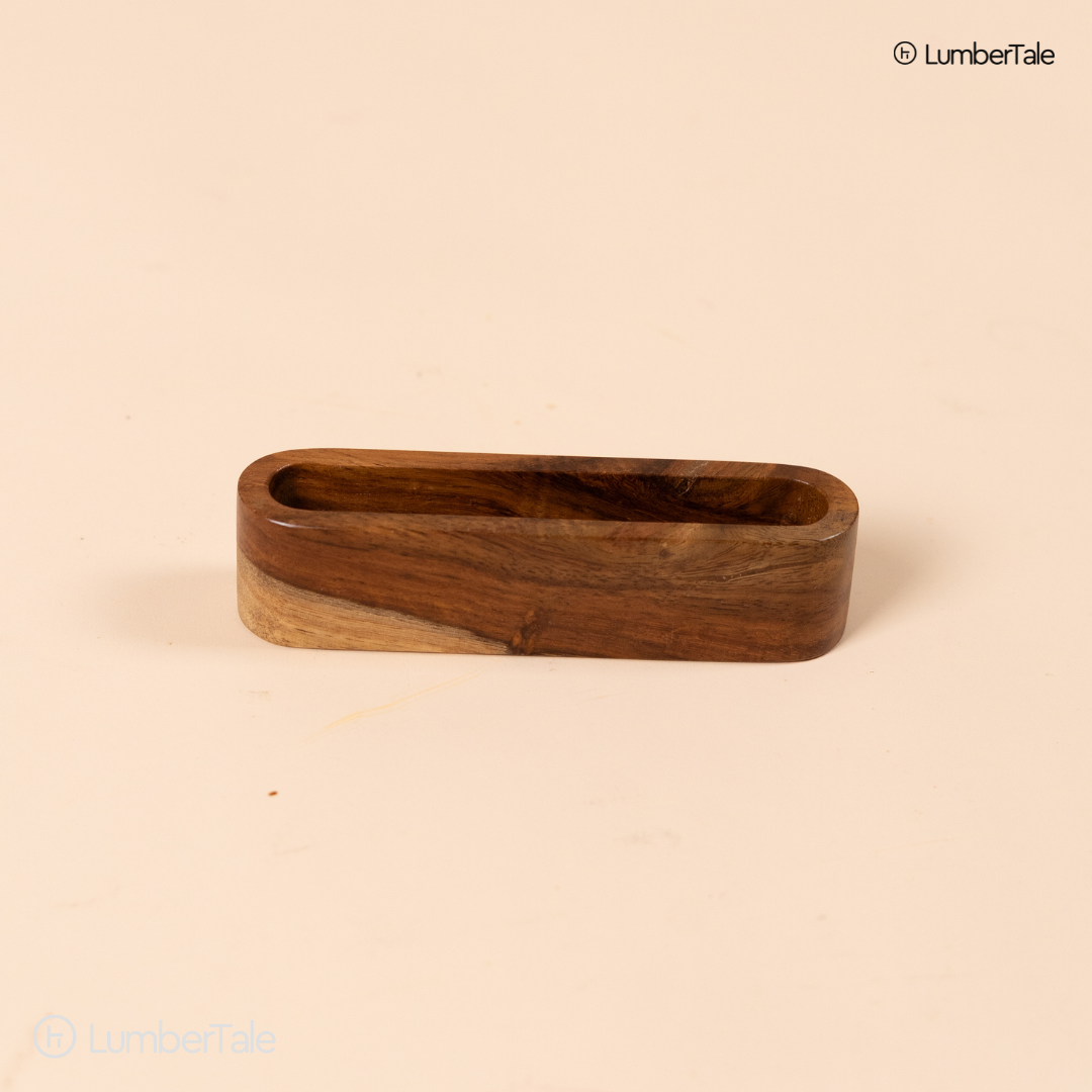 The SleekMate – Wooden Pen & Card Holder