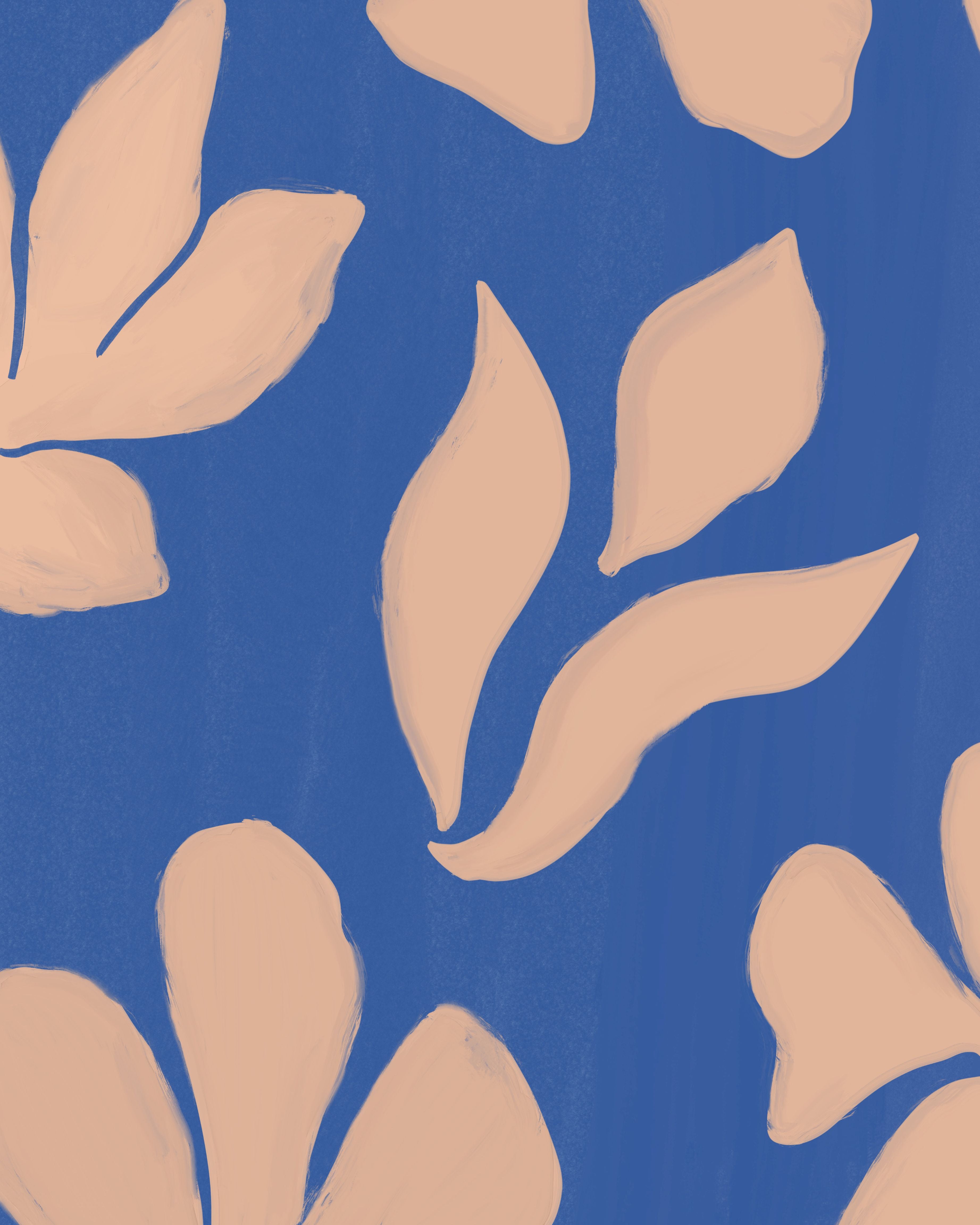 Azure Petal Flow - Stretched Canvas