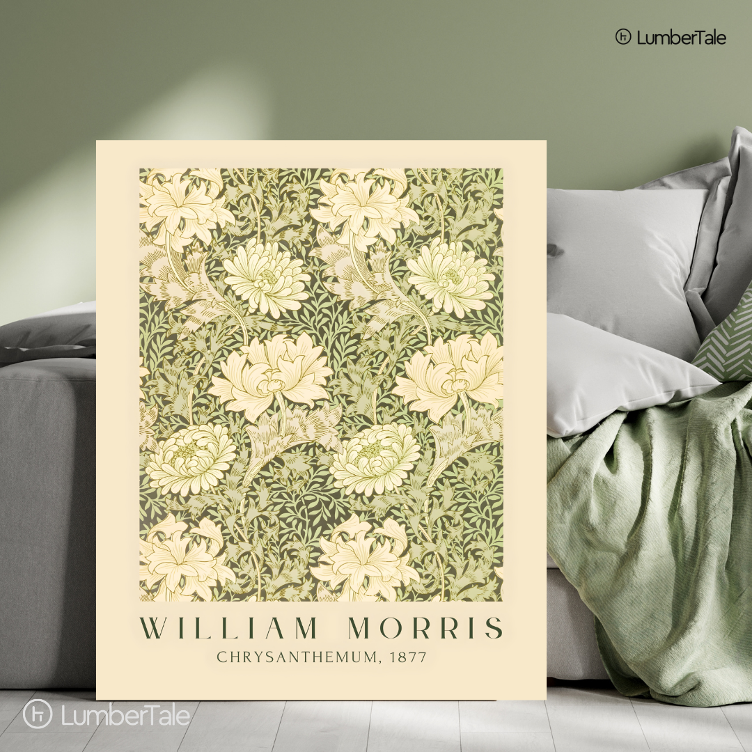 William Morris Chrysanthemum – Stretched Canvas
