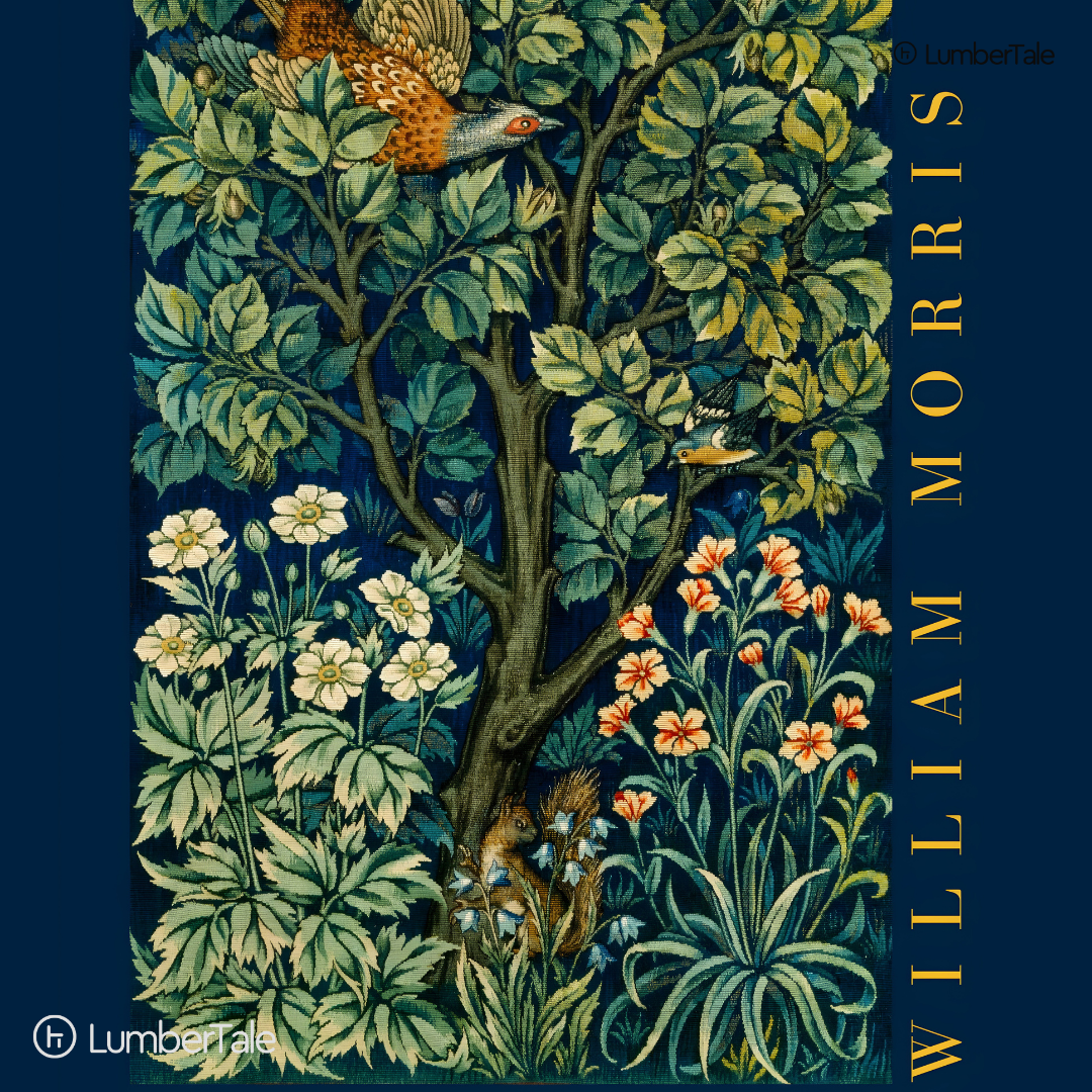 William Morris Cock Pheasant & Foliage – Stretched Canvas