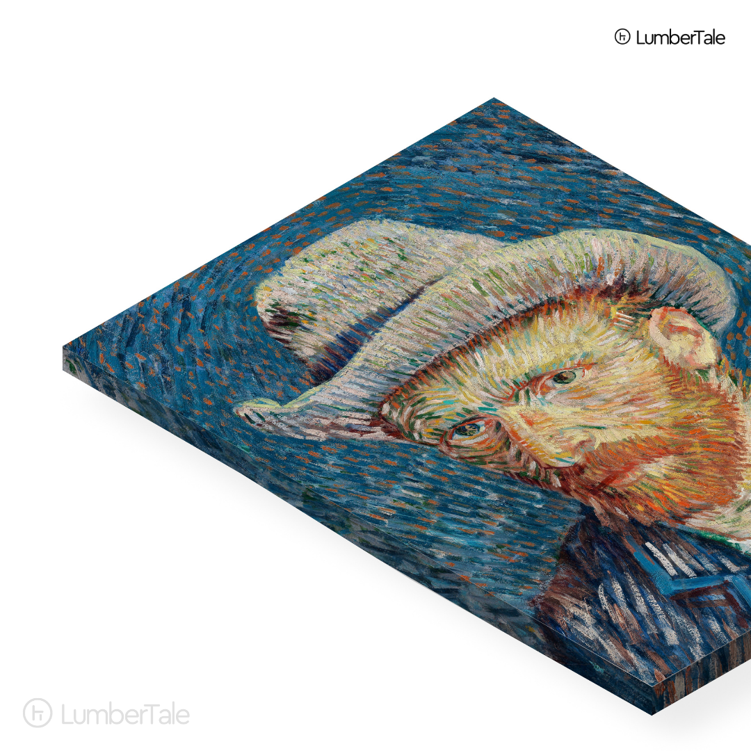 Mad Hatter Mood - Van Gogh Vibes - Stretched Canvas For Artsy Walls Studios Book Corners Conversation Starters