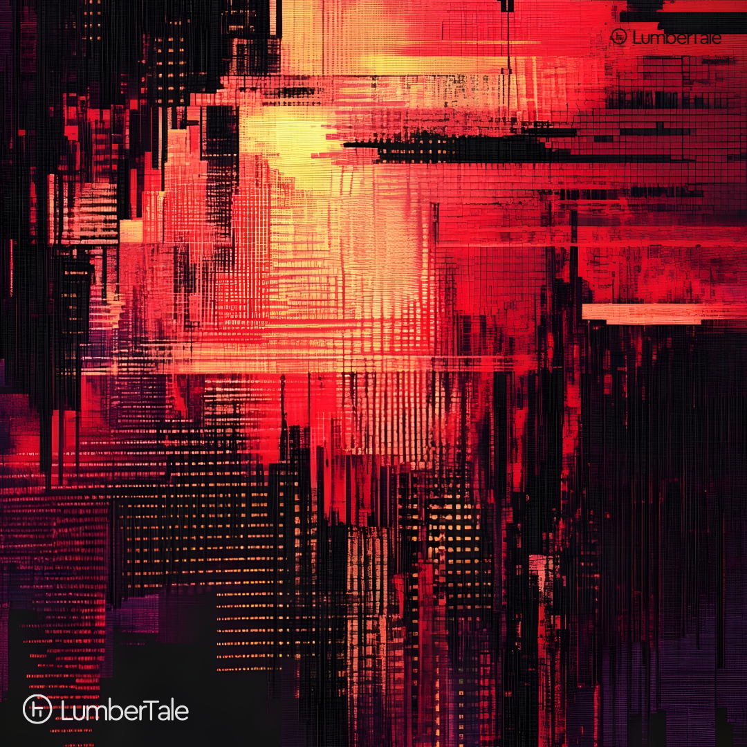 System Overload - Glitch City After Dark - Stretched Canvas For Tech Corners, Night Owls, and Neon Dreamers