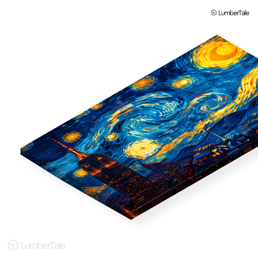 Starry Nights & City Lights – Van Gogh Hits NYC – Stretched Canvas for Dreamers, Creators & Skyline Addicts