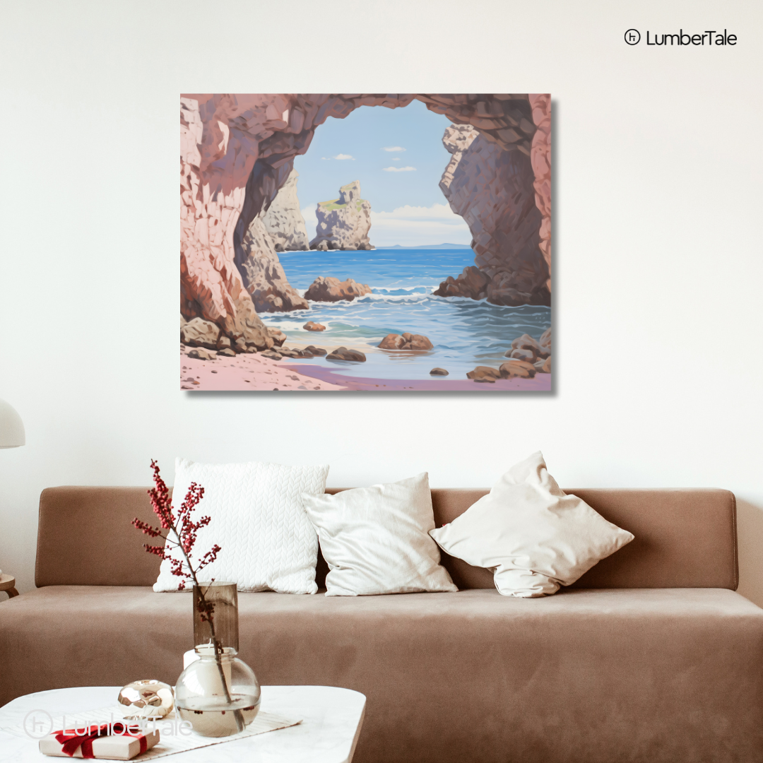 Peek-a-Blue – Secret Cove Chronicles – Ocean Arch Canvas for Calm Corners