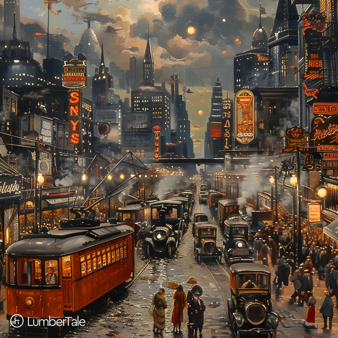 Smoke & Glamour – Jazz Age Jams – Retro NYC Canvas for Urban Nostalgia