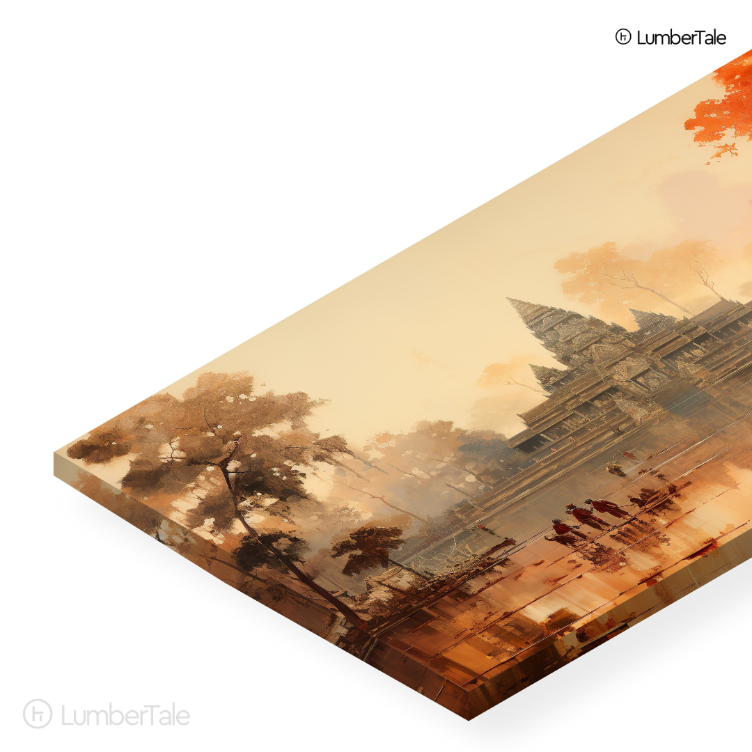 Temple Tantrums – Tranquil Tales on Stretched Canvas
