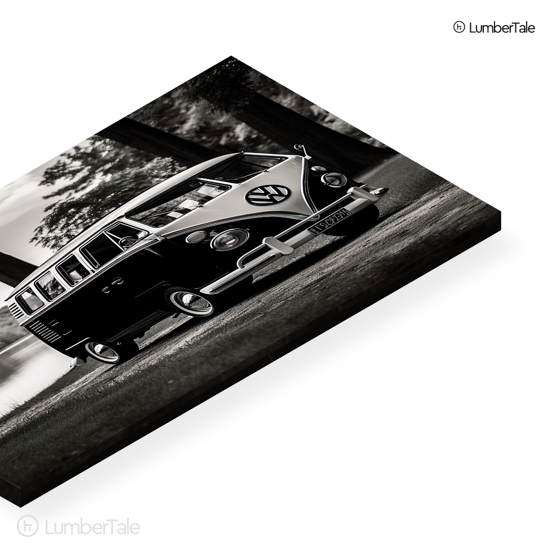 Van-Go Vibes – Vintage VW Wanderlust on Stretched Canvas