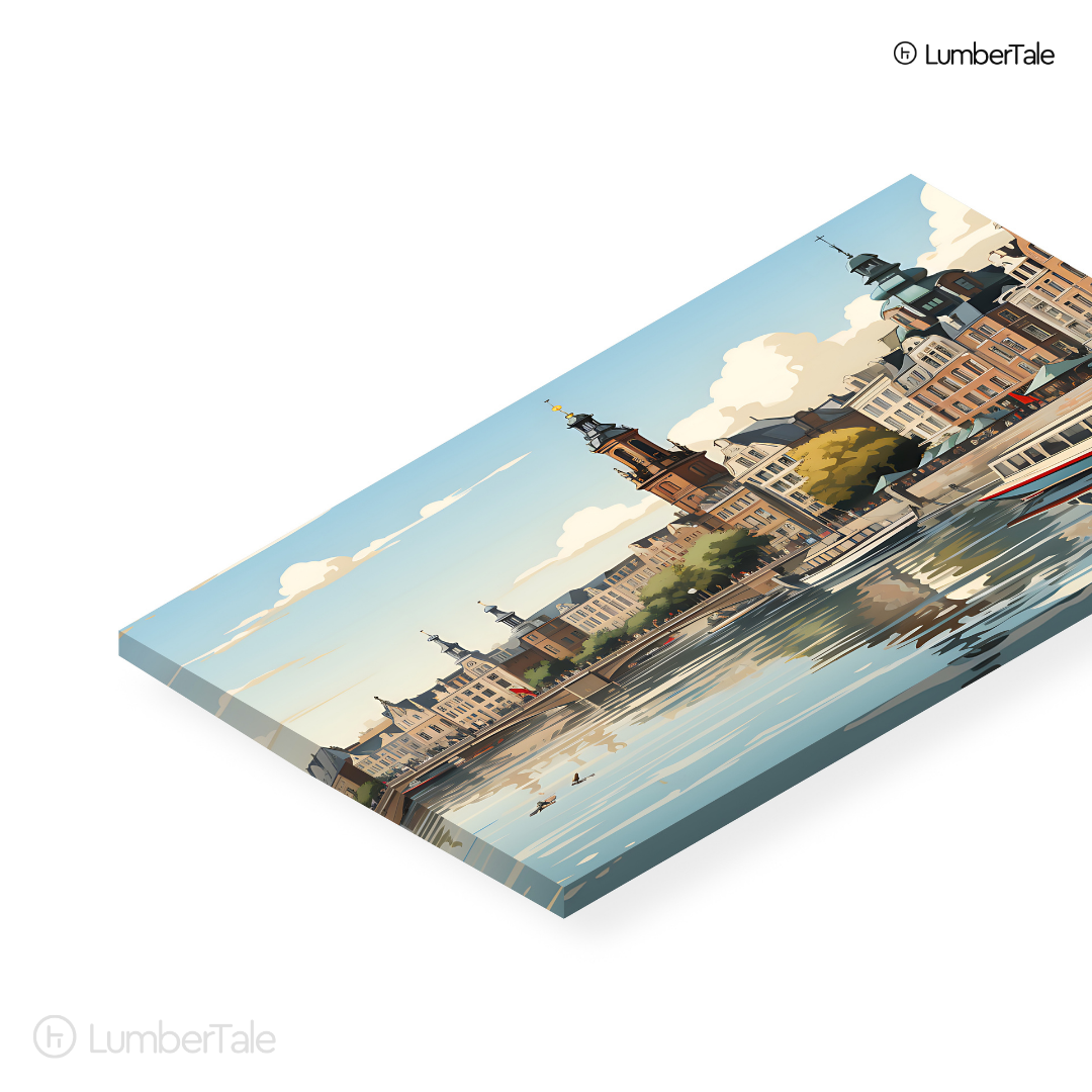 Boat Goals – Iconic Amsterdam Canals on Stretched Canvas
