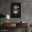 Brown Bored Ape Soldier Spirit Animal Stretched Canvas 30 Inch X 24 Inch Painting (With Frame)