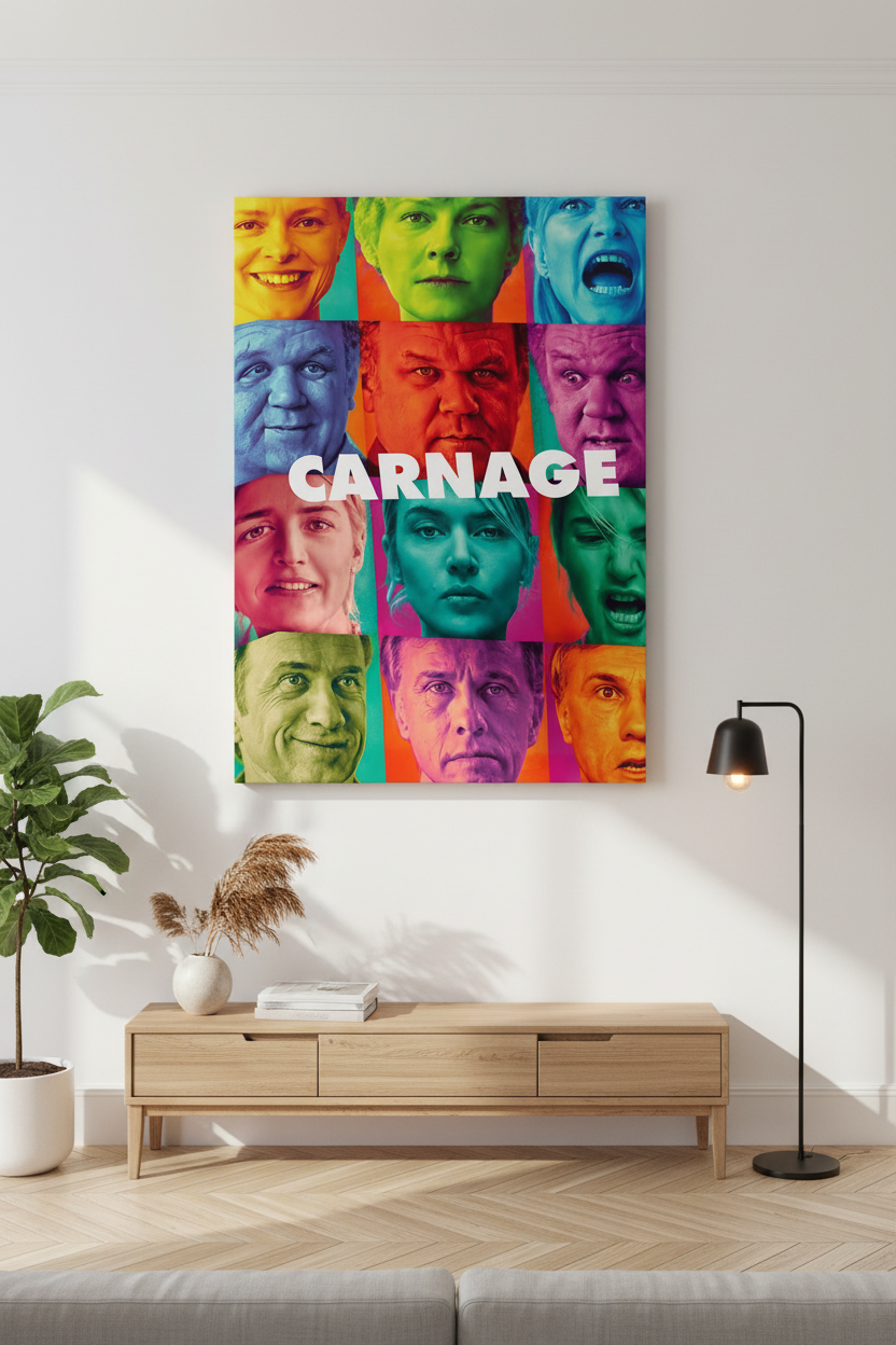 Carnage Canvas Room Mockup With Background Elements