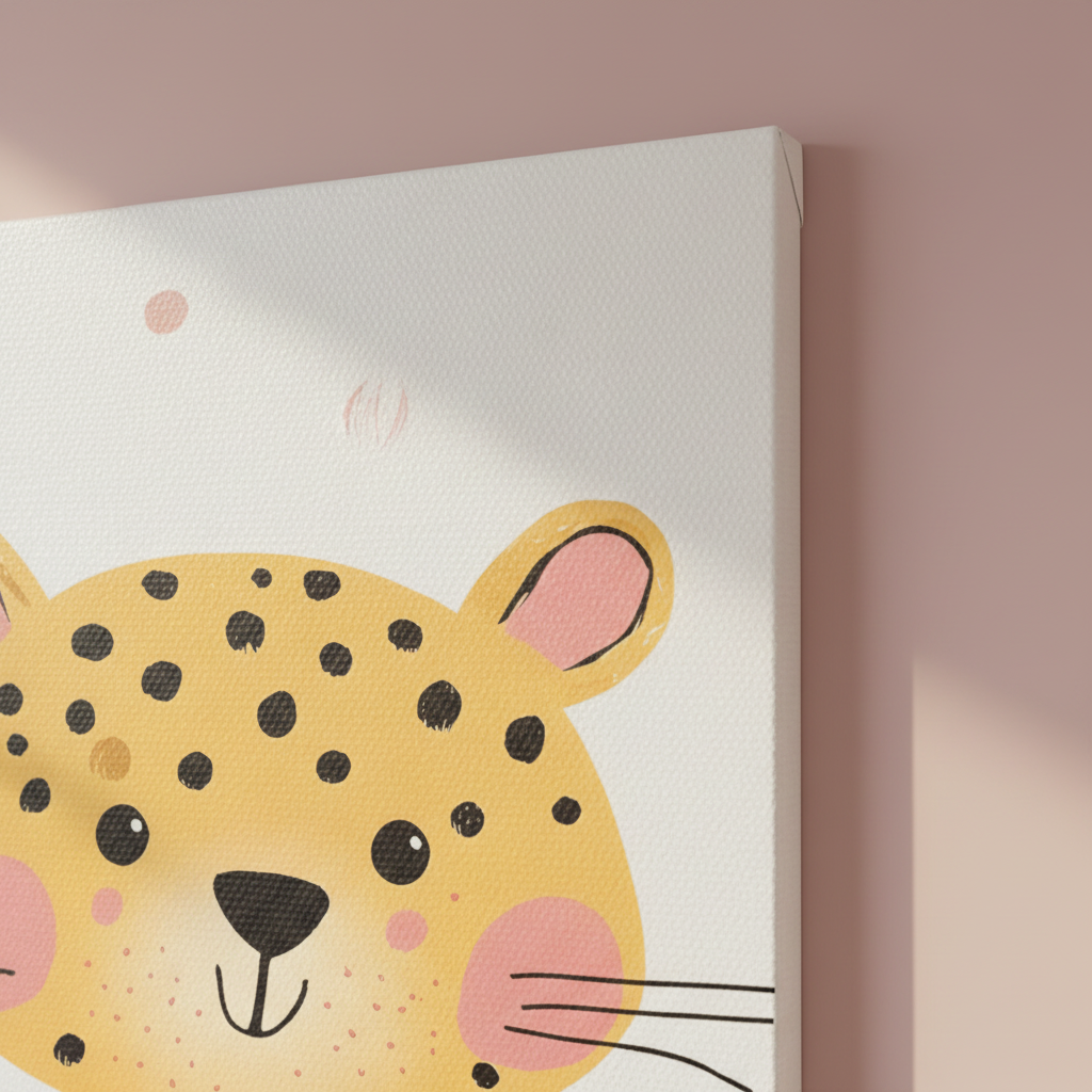 Cheetah Canvas Upper Right Corner Close-Up