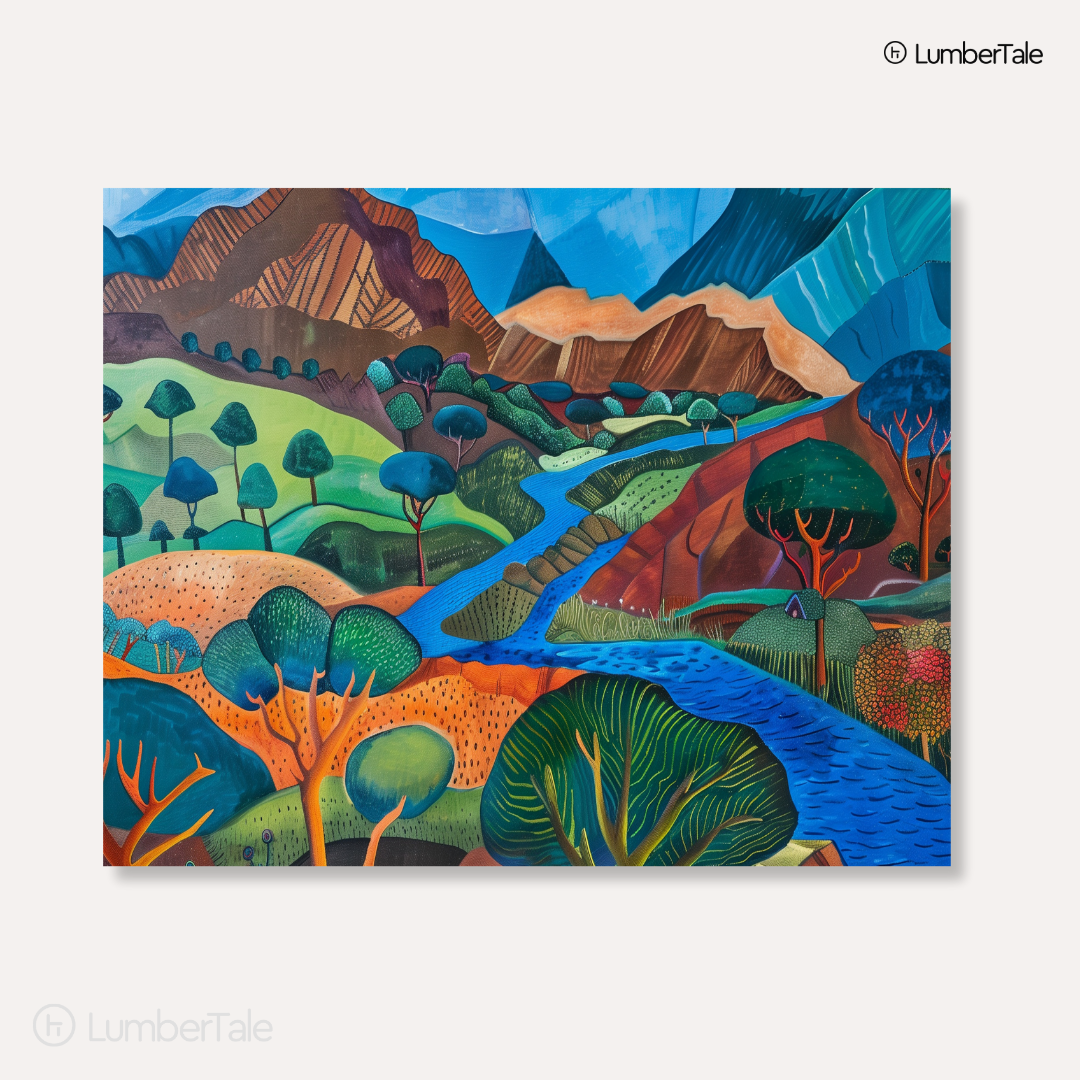 Stream Dreams – Valley Vibes on Stretched Canvas