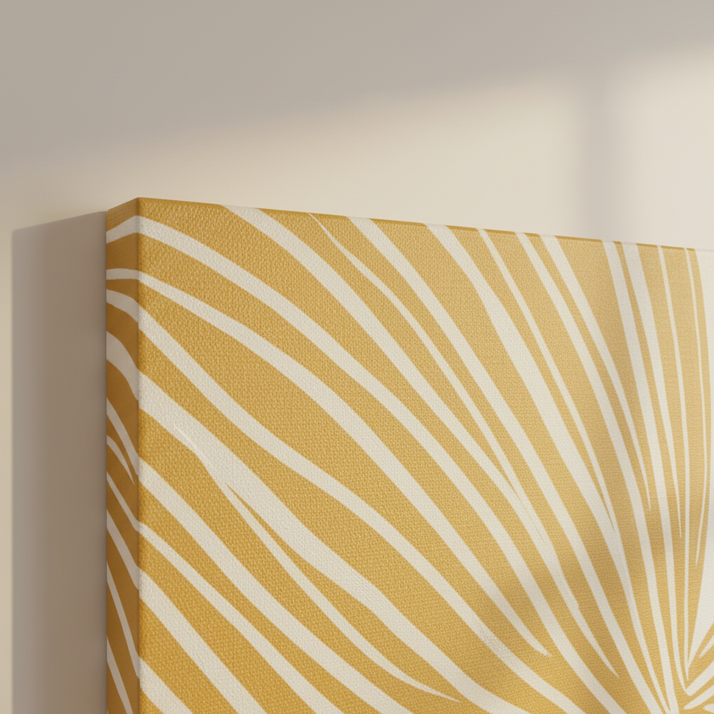 Mustard Abstract Canvas Upper Right Corner Close-Up
