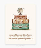 Bon Voyage - Traveller - Pop Art - Stretched Canvas  For Bedroom & Living Room | Engineered Wood Frame
