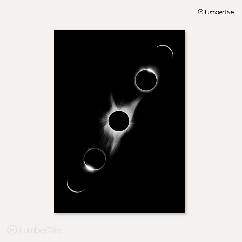 Black Solar Eclipse Classic Stretched Frame Wall Hanging For Home Decor