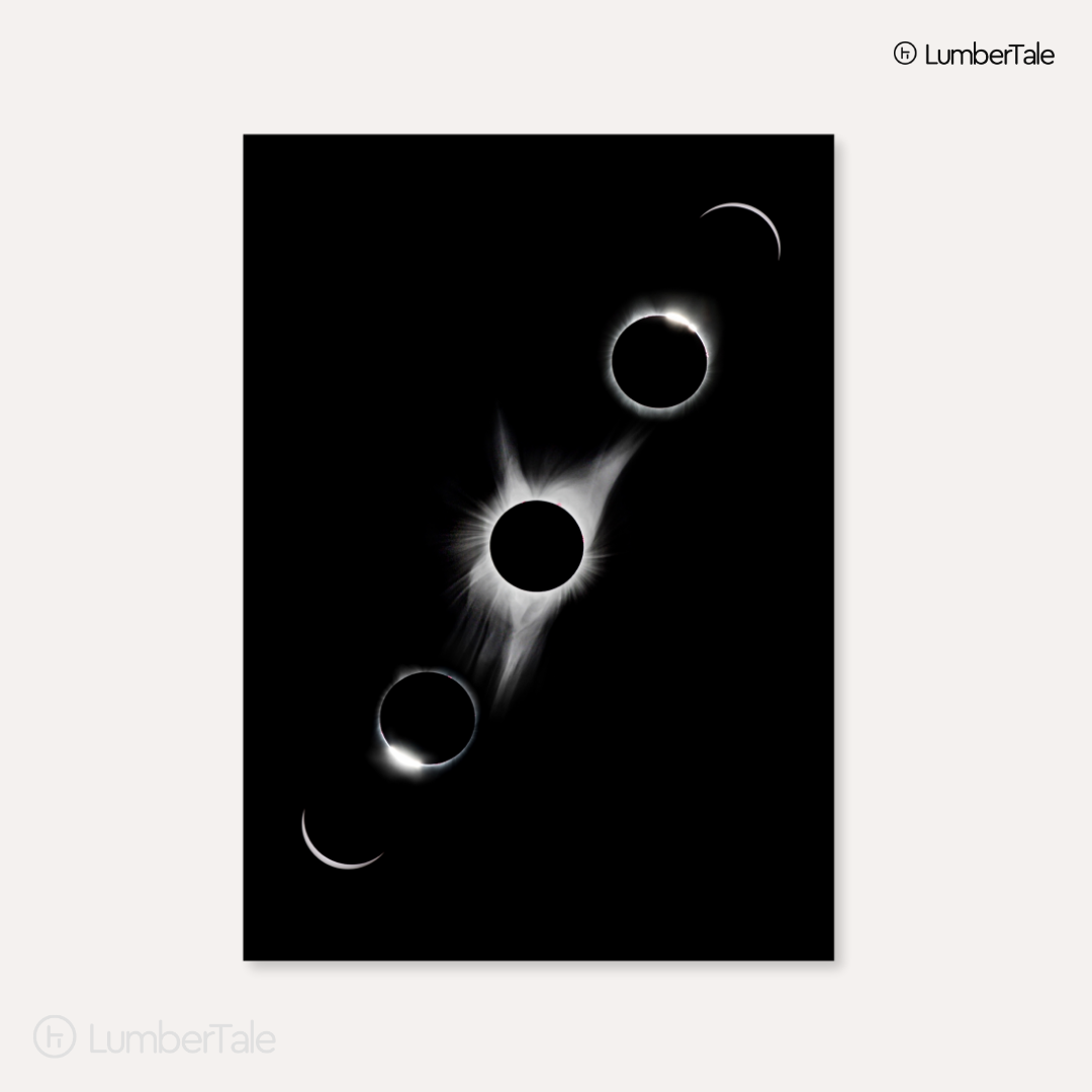 Black Solar Eclipse Classic Stretched Frame Wall Hanging For Home Decor