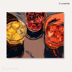 Neat & On the Rocks – The Art of the Pour – Stretched Canvas for Bars, Lounges & Conversation Corners