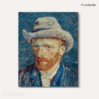 Mad Hatter Mood - Van Gogh Vibes - Stretched Canvas For Artsy Walls Studios Book Corners Conversation Starters