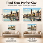 Boat Goals – Iconic Amsterdam Canals on Stretched Canvas