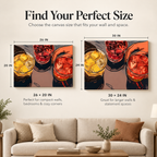 Neat & On the Rocks – The Art of the Pour – Stretched Canvas for Bars, Lounges & Conversation Corners
