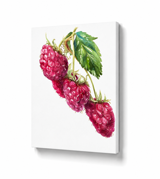 Raspberry Canvas Wall Art – Home Bar Décor Print- Stretched Canvas Hover Image