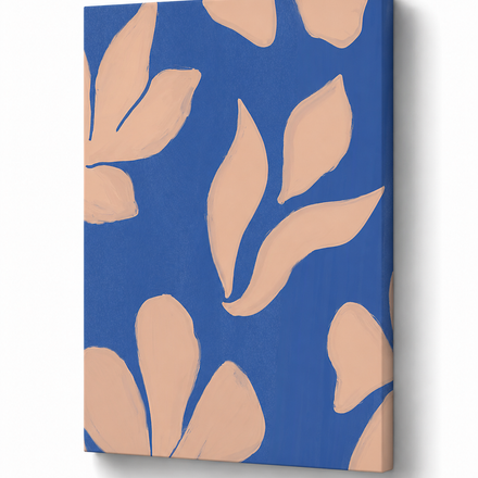 Azure Petal Flow - Stretched Canvas