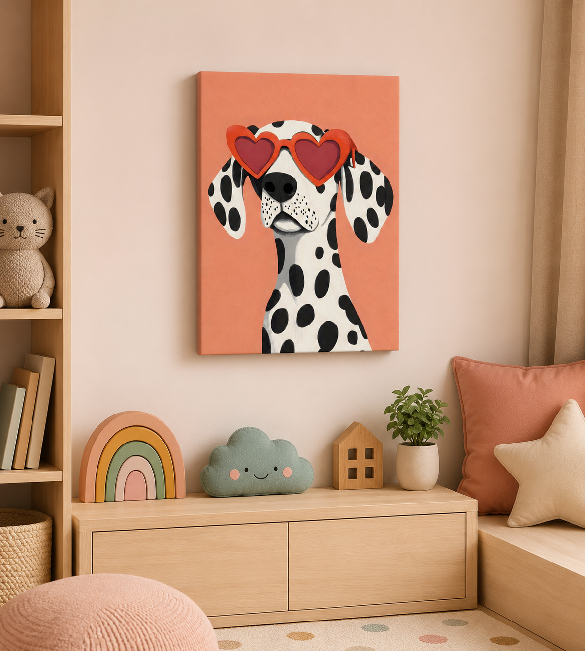 Pawsitively in Love - Stretched Canvas