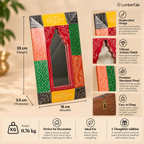 Royal Reflection – Hand-Painted Decorative Wooden Mirror