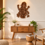 Brown 3D Wooden Art Ganesha For Home Wall Decor Religious Good Luck Decorative Showpiece - 45 Cm