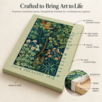 William Morris Cock Pheasant & Foliage (1916) – Stretched Canvas
