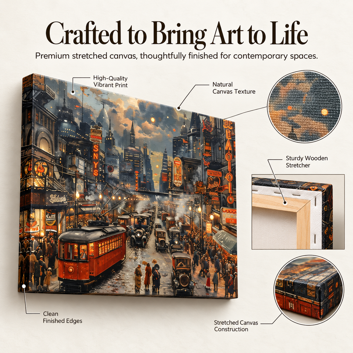 Smoke & Glamour – Jazz Age Jams – Retro NYC Canvas for Urban Nostalgia