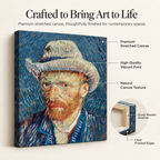 Mad Hatter Mood - Van Gogh Vibes - Stretched Canvas For Artsy Walls Studios Book Corners Conversation Starters