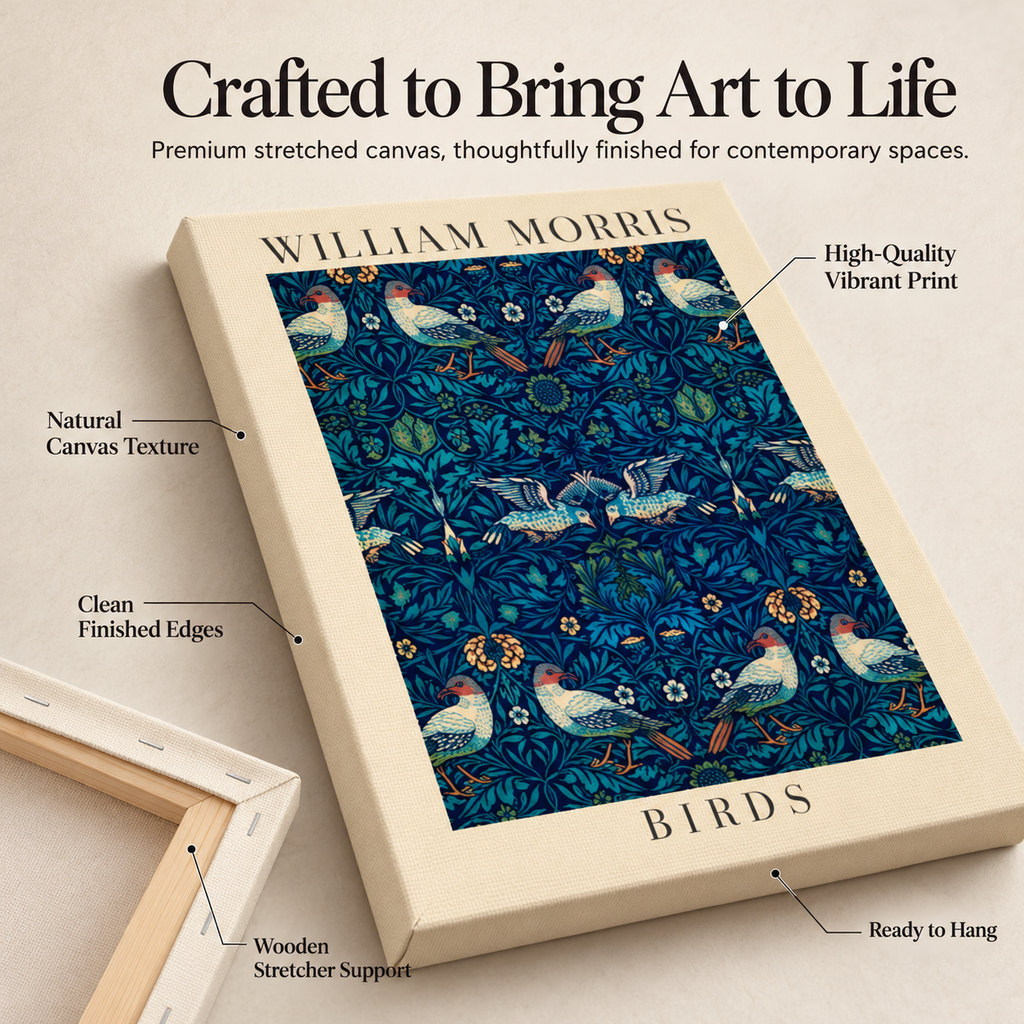 William Morris Bird & Bloom – Stretched Canvas