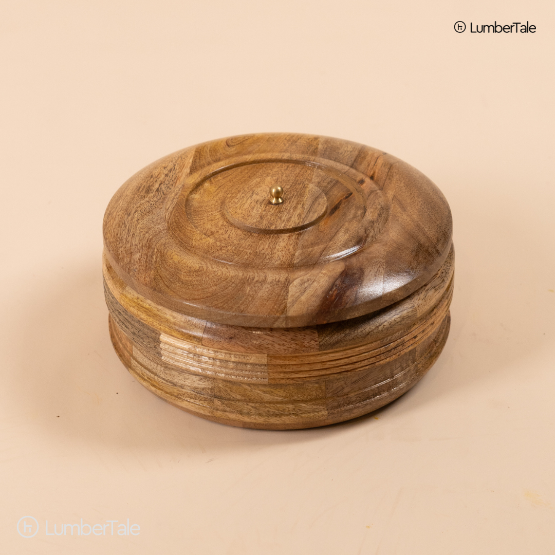 Pure Wooden Chapati Box – Keep Bread Warm & Fresh Naturally