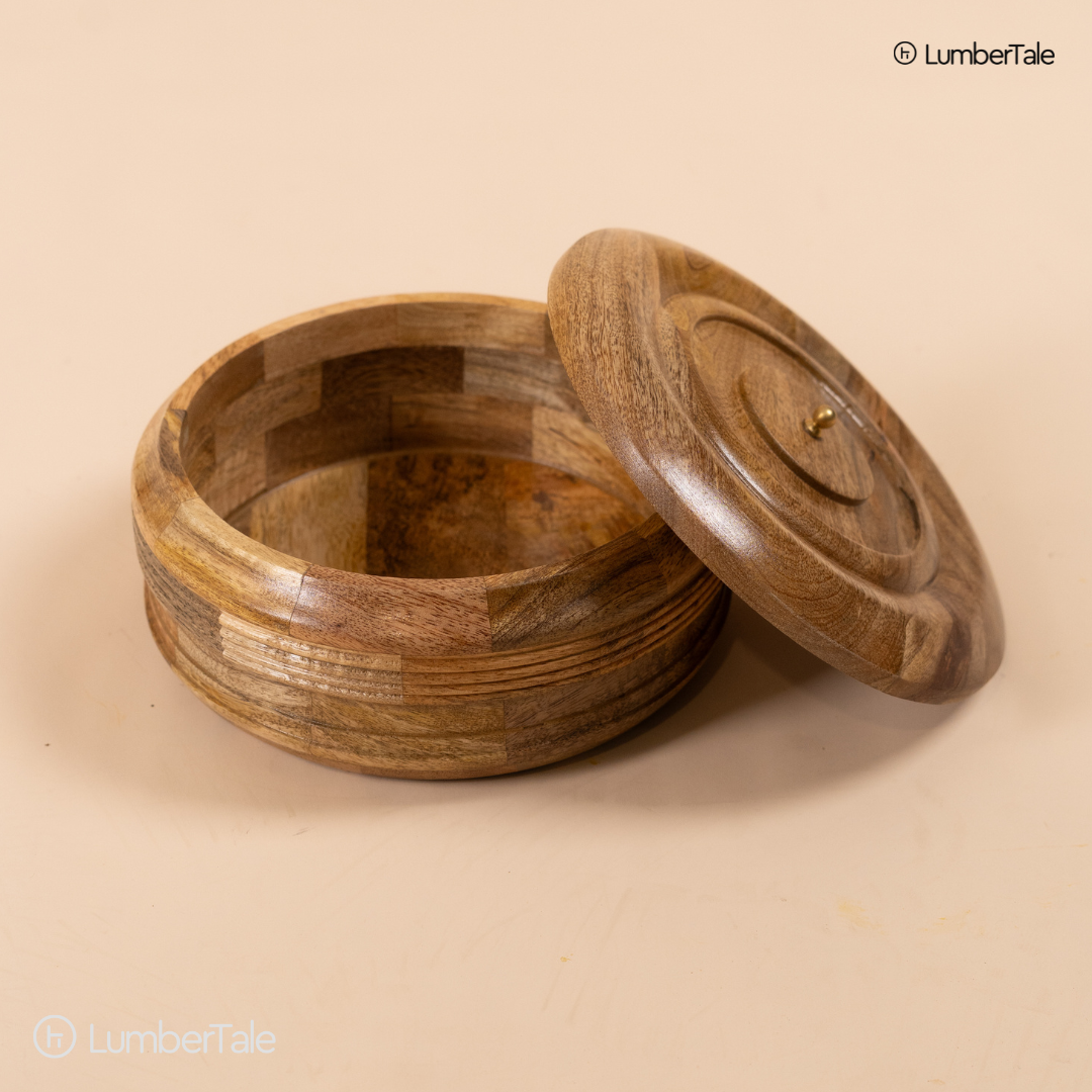 Pure Wooden Chapati Box – Keep Bread Warm & Fresh Naturally