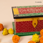 Hand-Painted Wooden Tabletop Sandook – Royal Keepsake Box