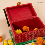 Hand-Painted Wooden Tabletop Sandook – Royal Keepsake Box
