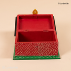 Hand-Painted Wooden Tabletop Sandook – Royal Keepsake Box