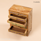 Hand-Painted Wooden 7-Chest Drawer – Tabletop Organizer for Jewelry & Essentials