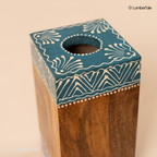 The Royal Muse – Handcrafted Wooden Vase & Pen Stand