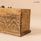 The Rustic Royale – Handcrafted Wooden Cutlery & Desk Organizer