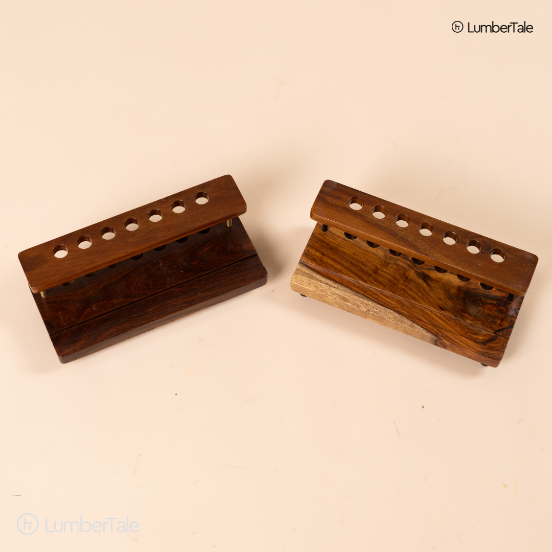 The Executive Edge – Wooden Pen & Phone Stand