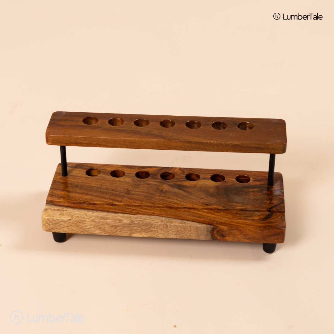 The Executive Edge – Wooden Pen & Phone Stand