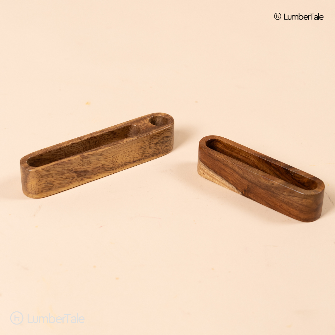 The SleekMate – Wooden Pen & Card Holder