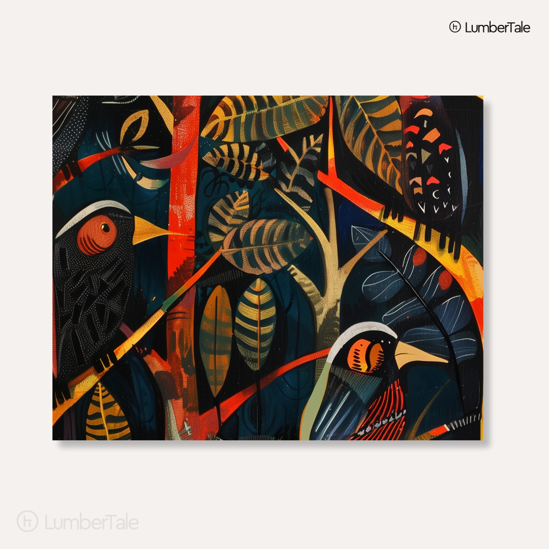 Peep Show in the Canopy – Tropical Secrets on Stretched Canvas